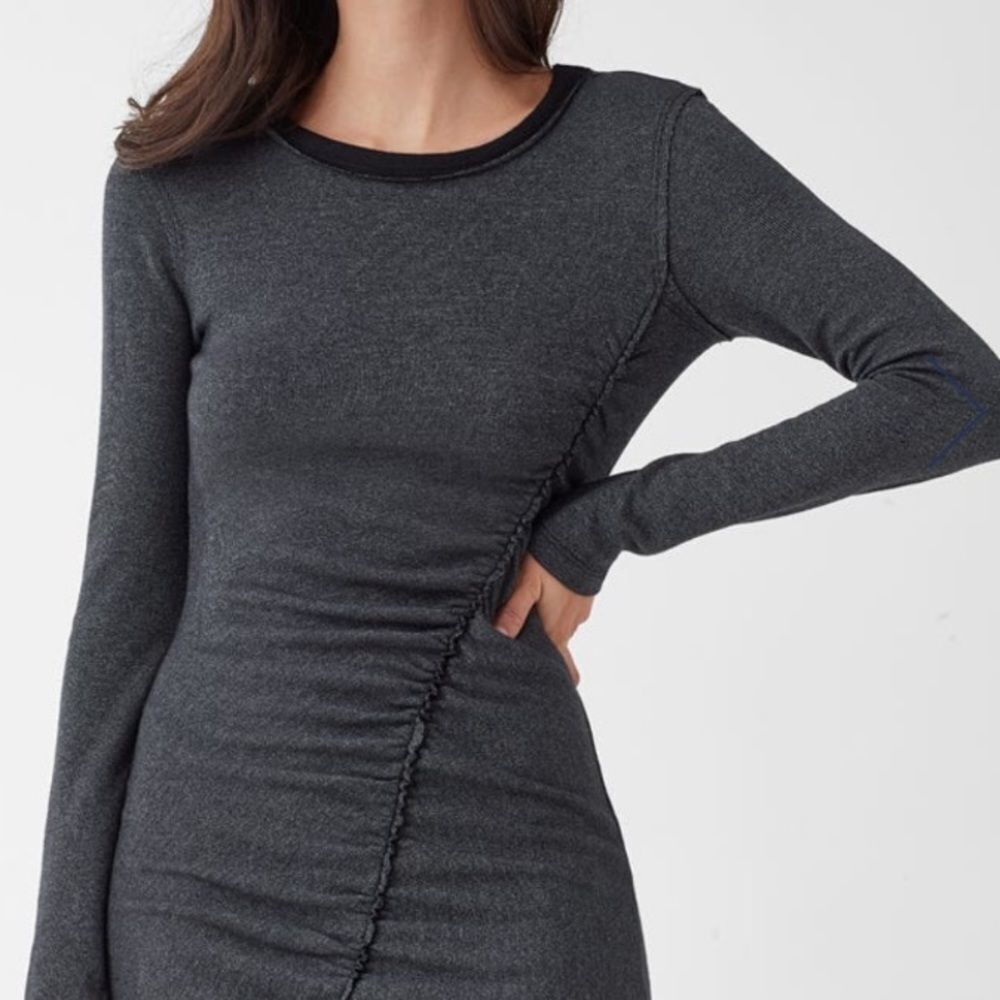 NWT Splendid Logan Ruched Long Sleeve Midi Dress - Picture 4 of 4